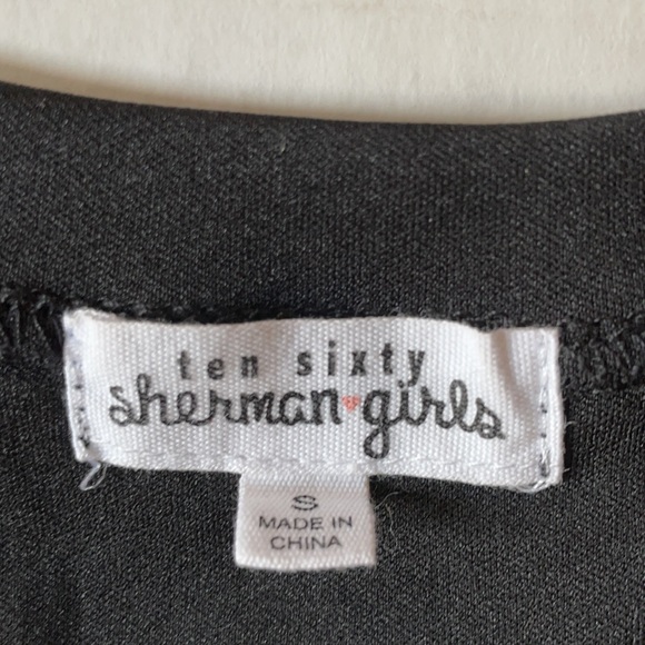 TEN SIXTY SHERMAN GIRLS Black Lace Top Size S - Picture 8 of 10
